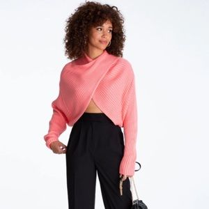 Twist Shrug Sweater 525 in pink
